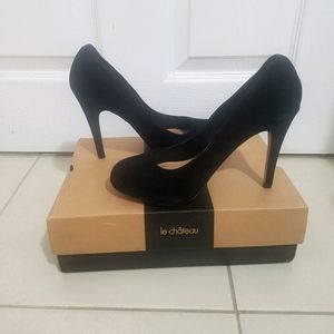 Le Chateau Black Suede Heels